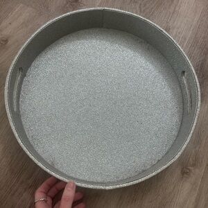 Silver Glitter Catch All Tray
